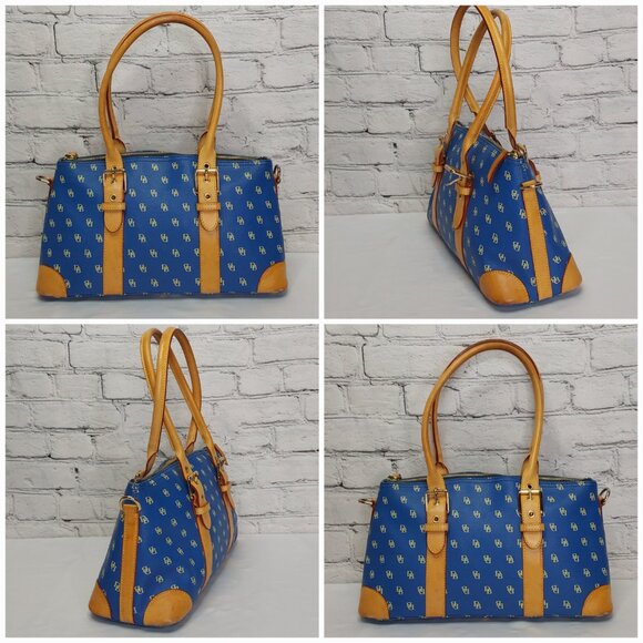 DOONEY & BOURKE SIGNATURE BLUE DOMED SATCHEL/CROSSBODY BAG 5-PIECE COMPLETE SET - Picture 6 of 14